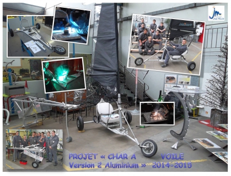 Projet CHAR A VOILE - Prototype Version 2 en Aluminium...